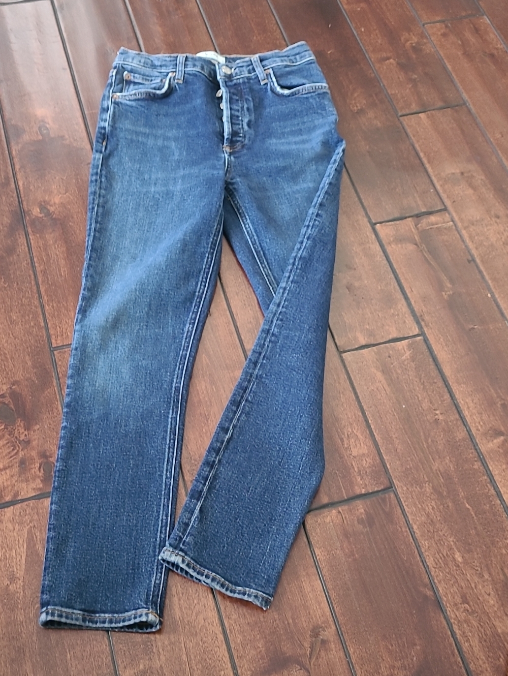 Agolde Blue High-Rise Straight Leg Nico Jeand Size 26